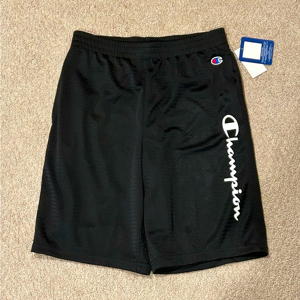 Champion Boys Black Mesh Authentic Athleticwear Shorts